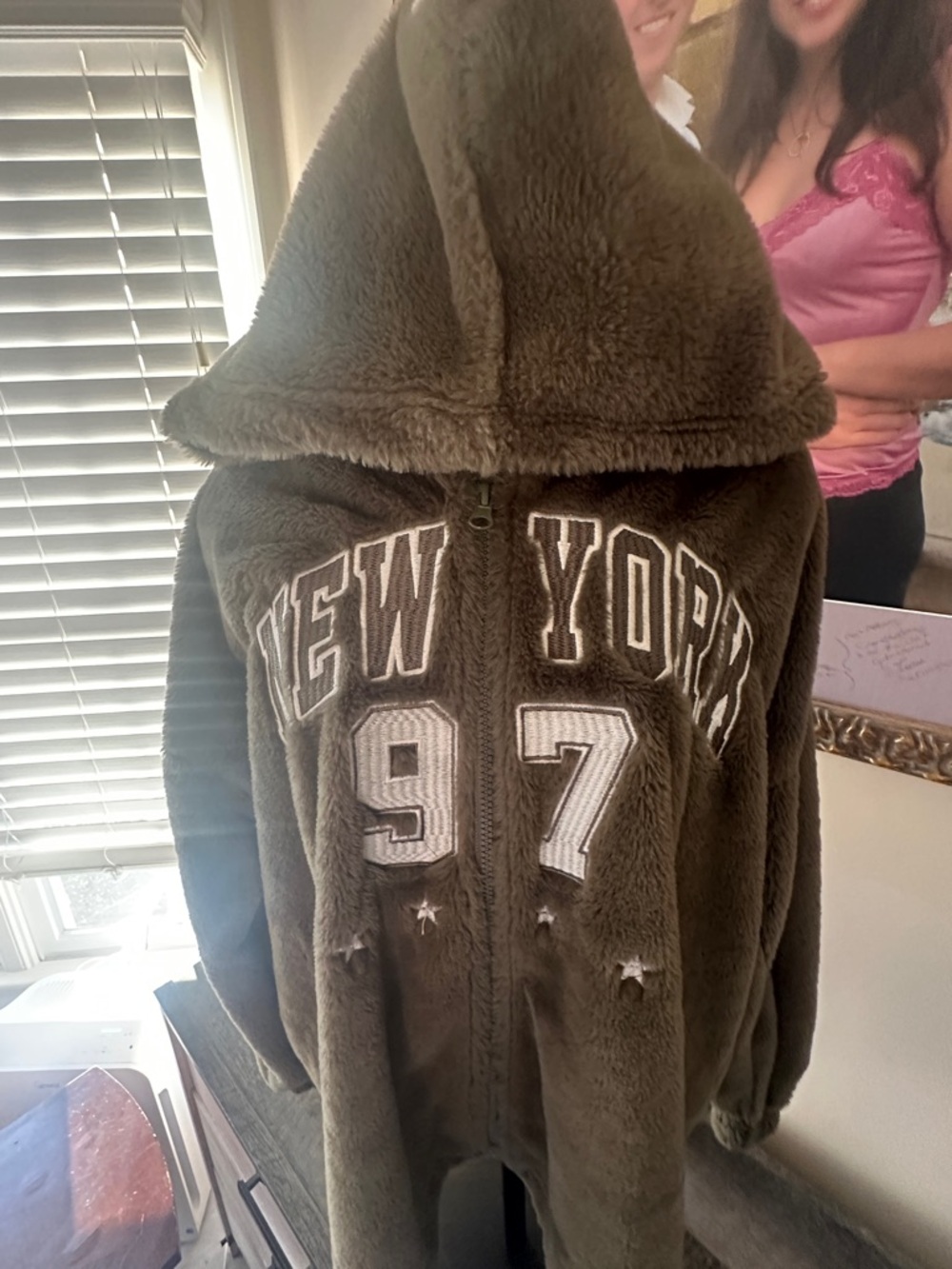 New York 97 Olive Faux-Fur Hooded Jacket